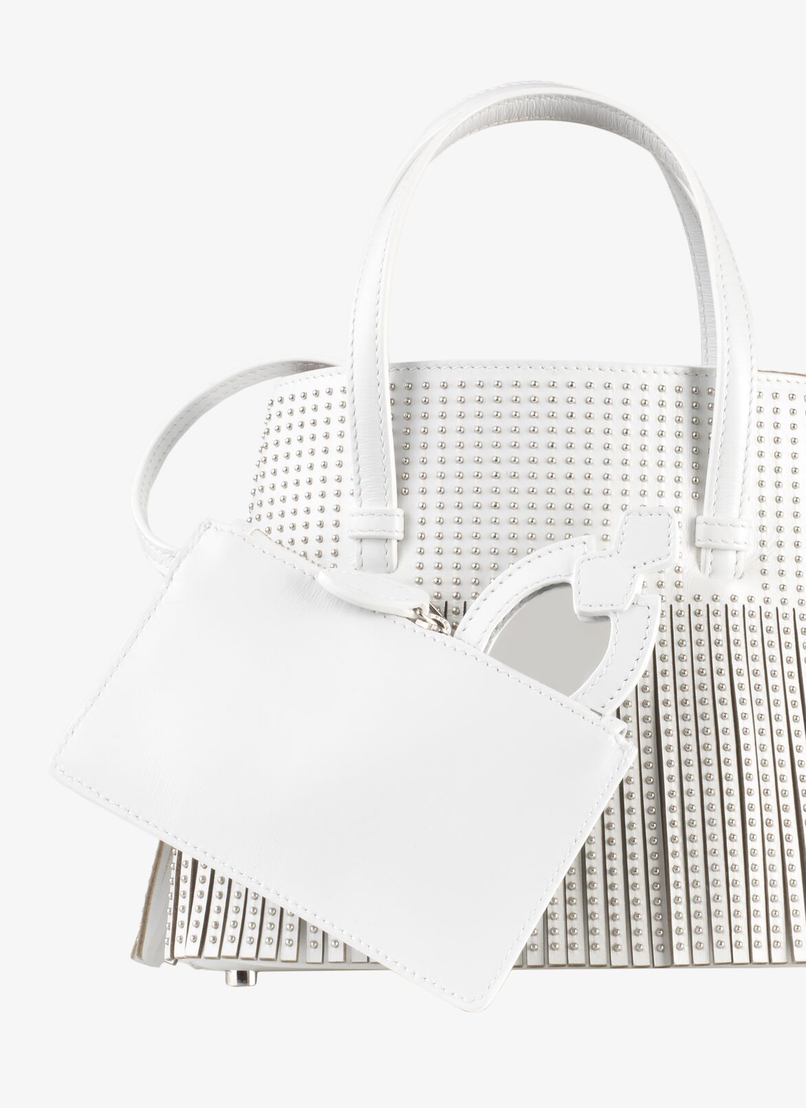 Mina 20 Tote Bag ALAÏA WHITE MINA 20 TOTE BAG